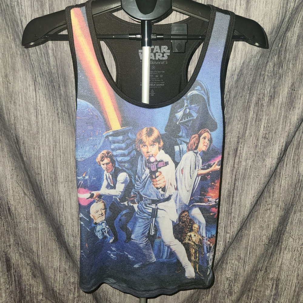 Star Wars Her Universe Tank Top Medium Racerback Graphic Print